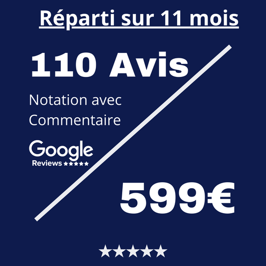 Acheter 110 Avis Google Review Notation avec Commentaire