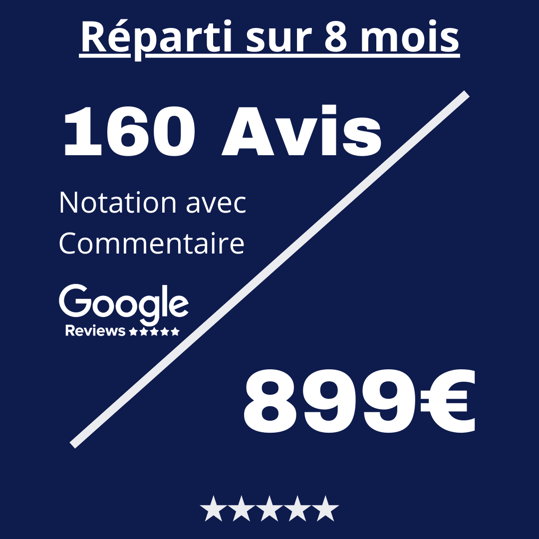 Acheter 160 Vrais Avis Google Reviews avec Commentaire