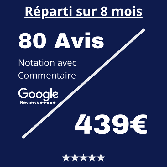 Acheter 80 Avis Google Review Notation avec Commentaire