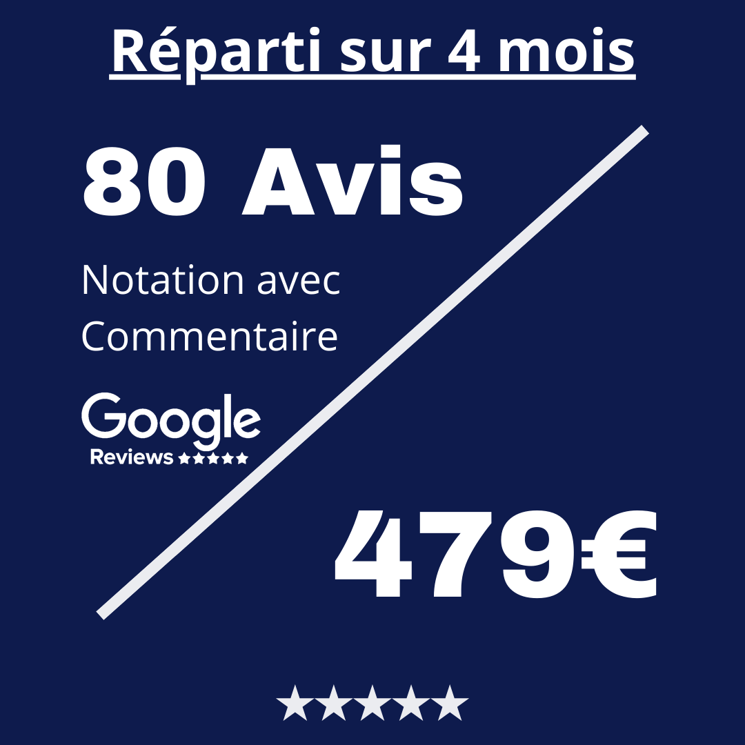 Acheter 80 Vrais Avis Google Reviews avec Commentaire