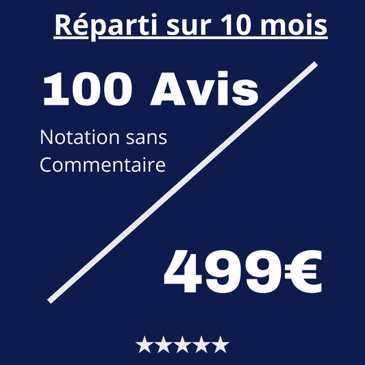 Acheter 100 Avis Trustpilot Notation sans Commentaire