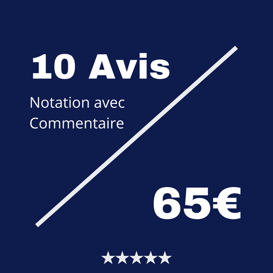 Acheter 10 Reviews Trustpilot avec Commentaire