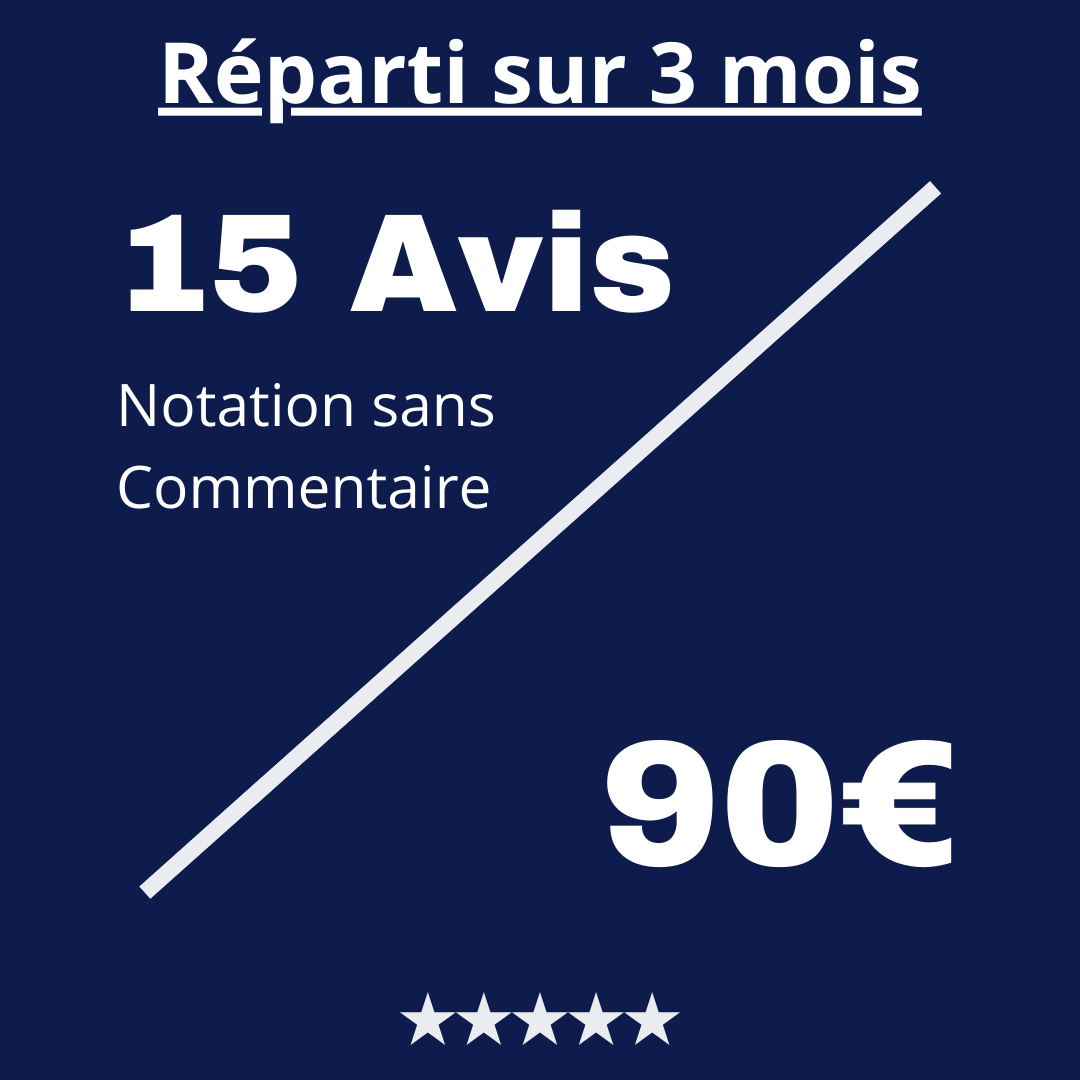 Acheter 15 Avis Trustpilot Notation sans Commentaire