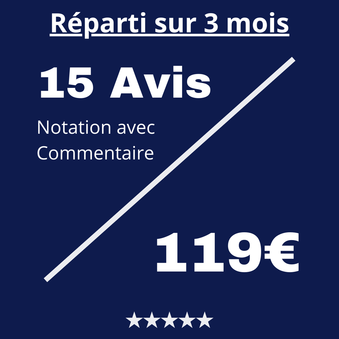 Acheter 15 Avis Trustpilot avec Commentaire