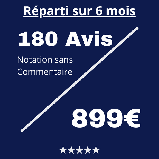 Acheter 180 Avis Trustpilot Notation sans Commentaire