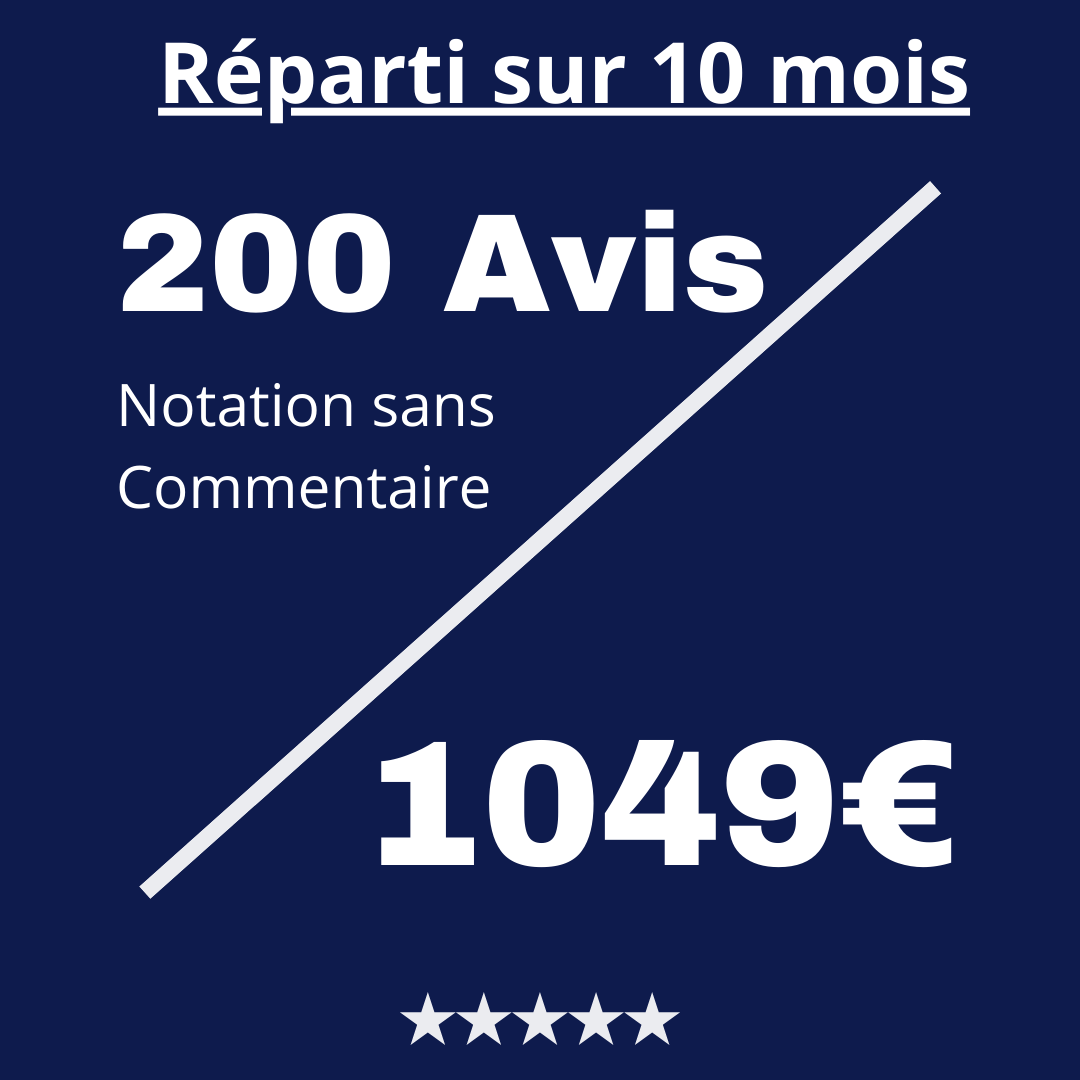 Acheter 200 Avis Trustpilot Notation sans Commentaire