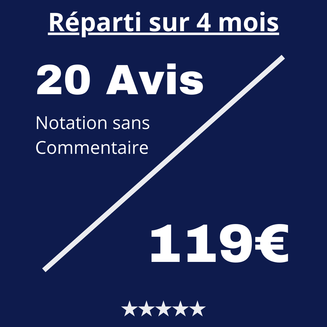 Acheter 20 Avis Trustpilot Notation sans Commentaire