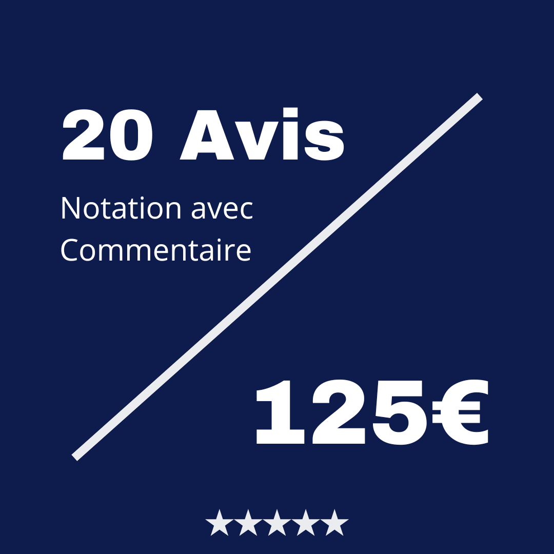 Acheter 20 Reviews Trustpilot avec Commentaire