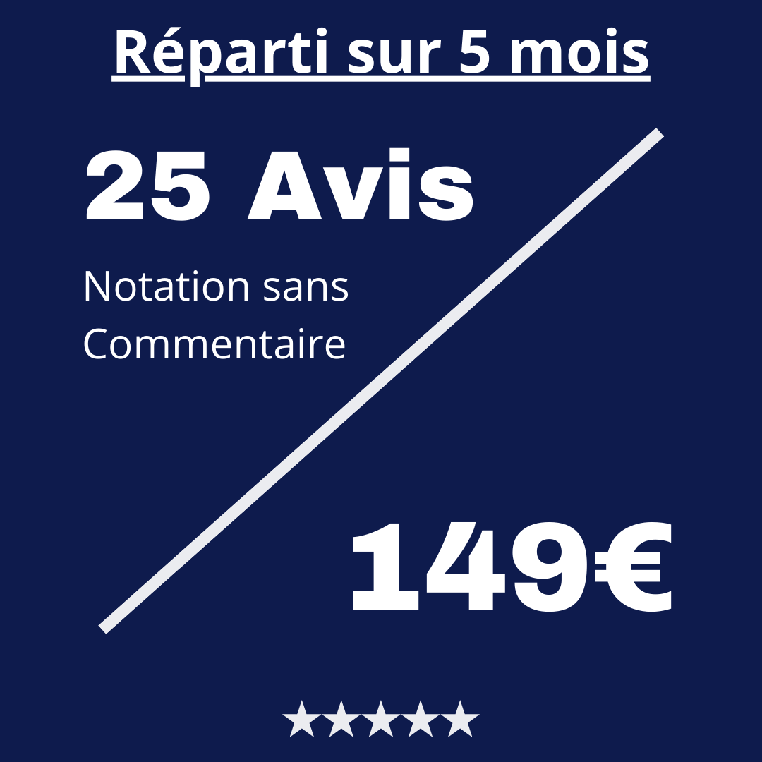 Acheter 25 Avis Trustpilot Notation sans Commentaire