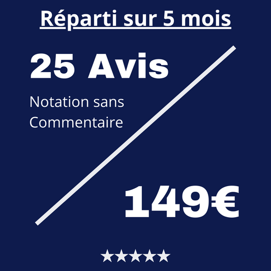 Acheter 25 Avis Trustpilot Notation sans Commentaire