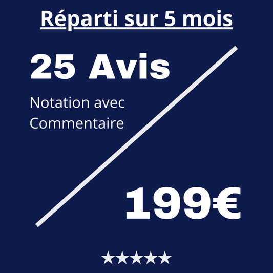 Acheter 25 Avis Trustpilot avec Commentaire