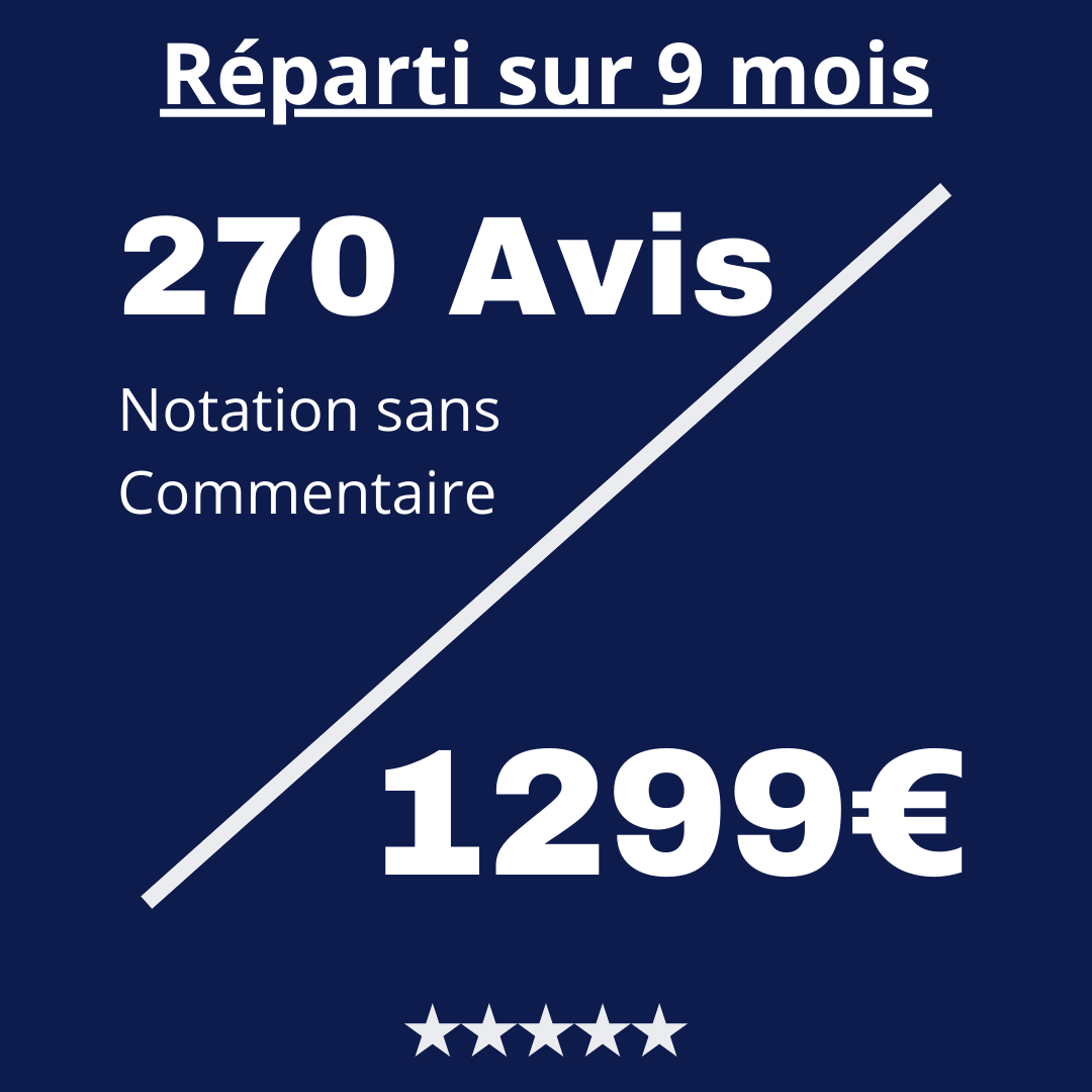 Acheter 270 Avis Trustpilot Notation sans Commentaire