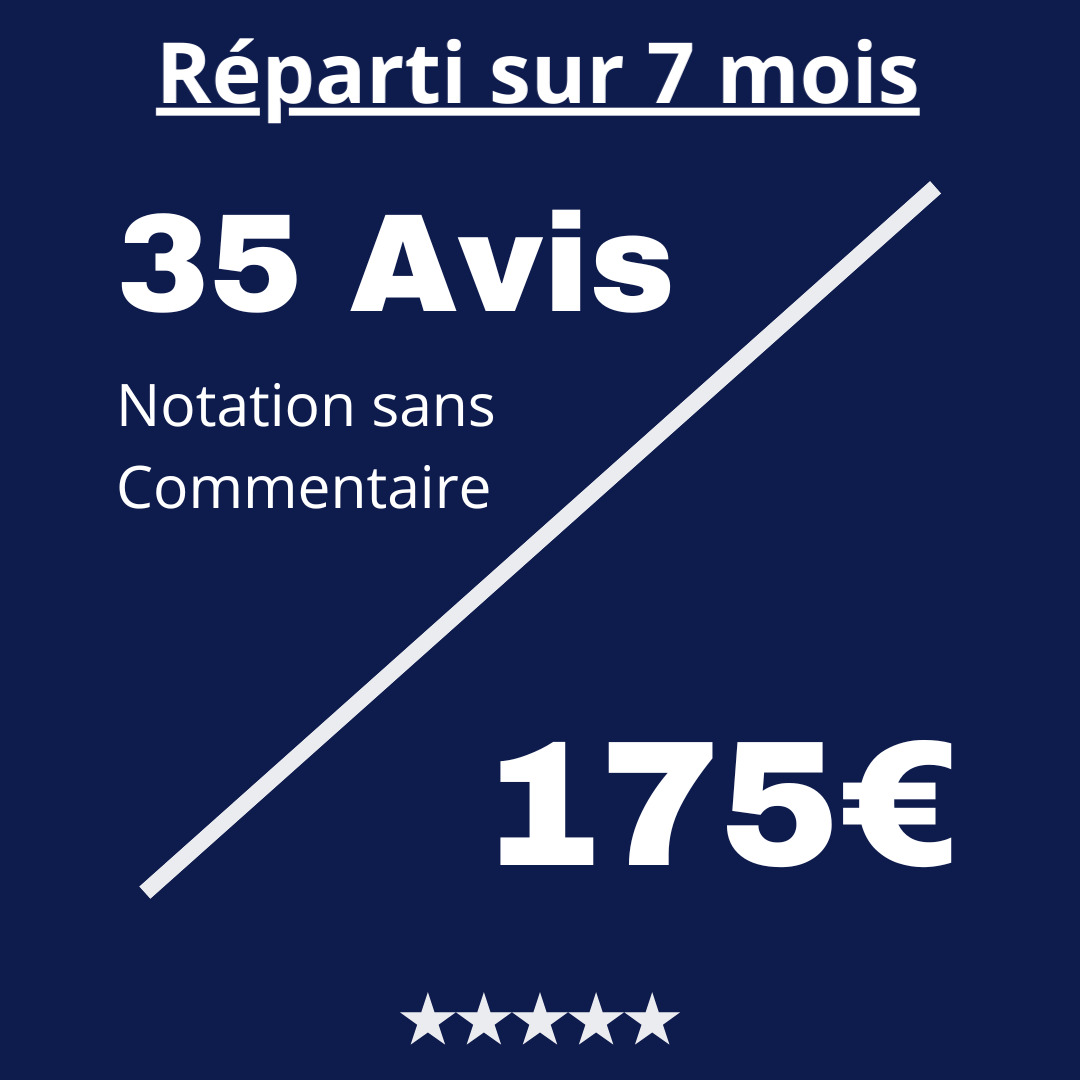 Acheter 35 Avis Trustpilot Notation sans Commentaire