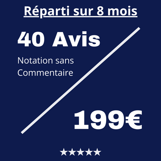 Acheter 40 Avis Trustpilot Notation sans Commentaire