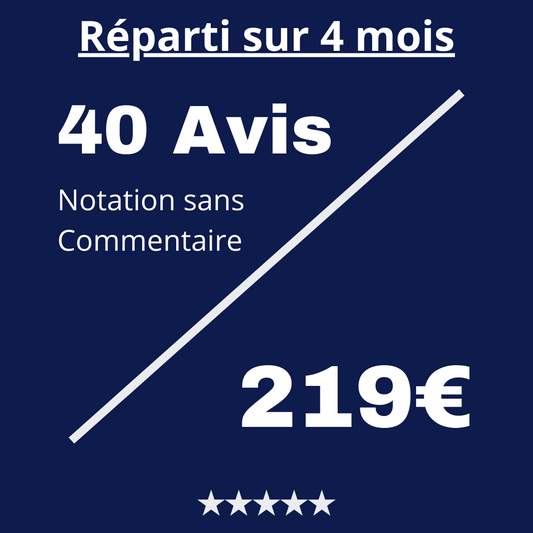 Acheter 40 Avis Trustpilot Notation sans Commentaire