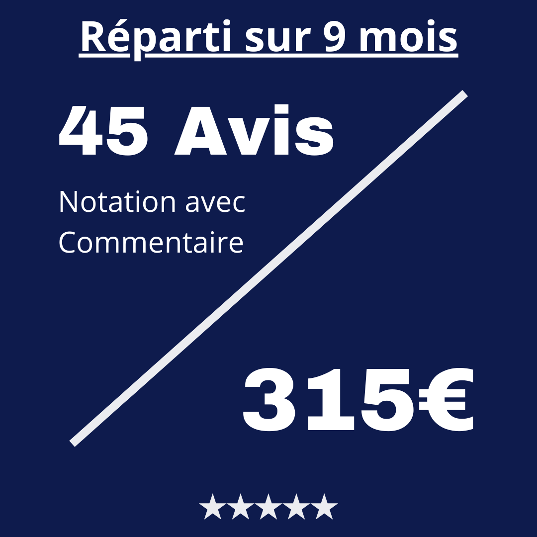 Acheter 45 Avis Trustpilot avec Commentaire