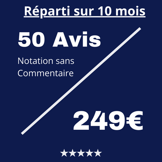 Acheter 50 Avis Trustpilot Notation sans Commentaire