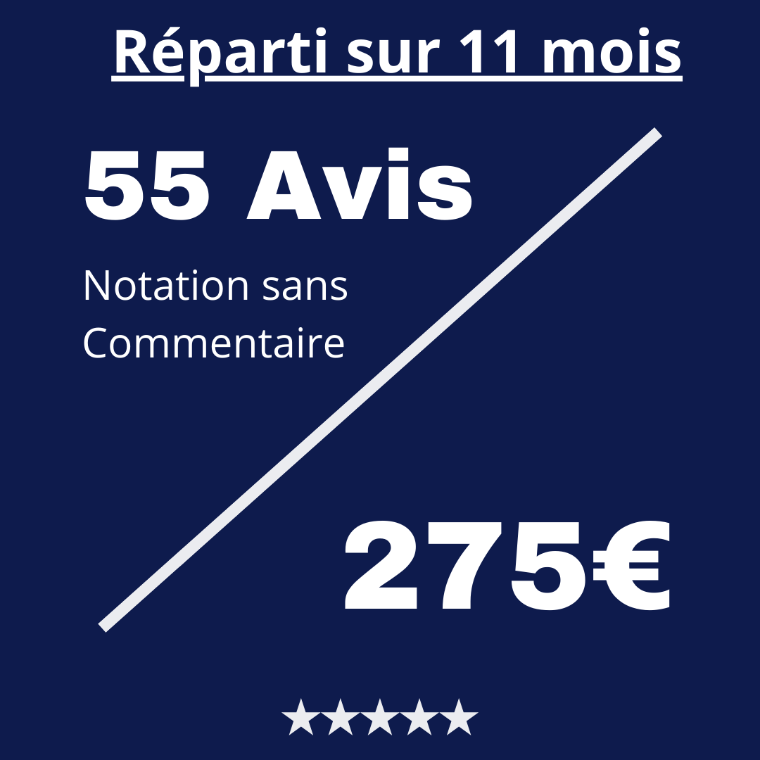 Acheter 55 Avis Trustpilot Notation sans Commentaire