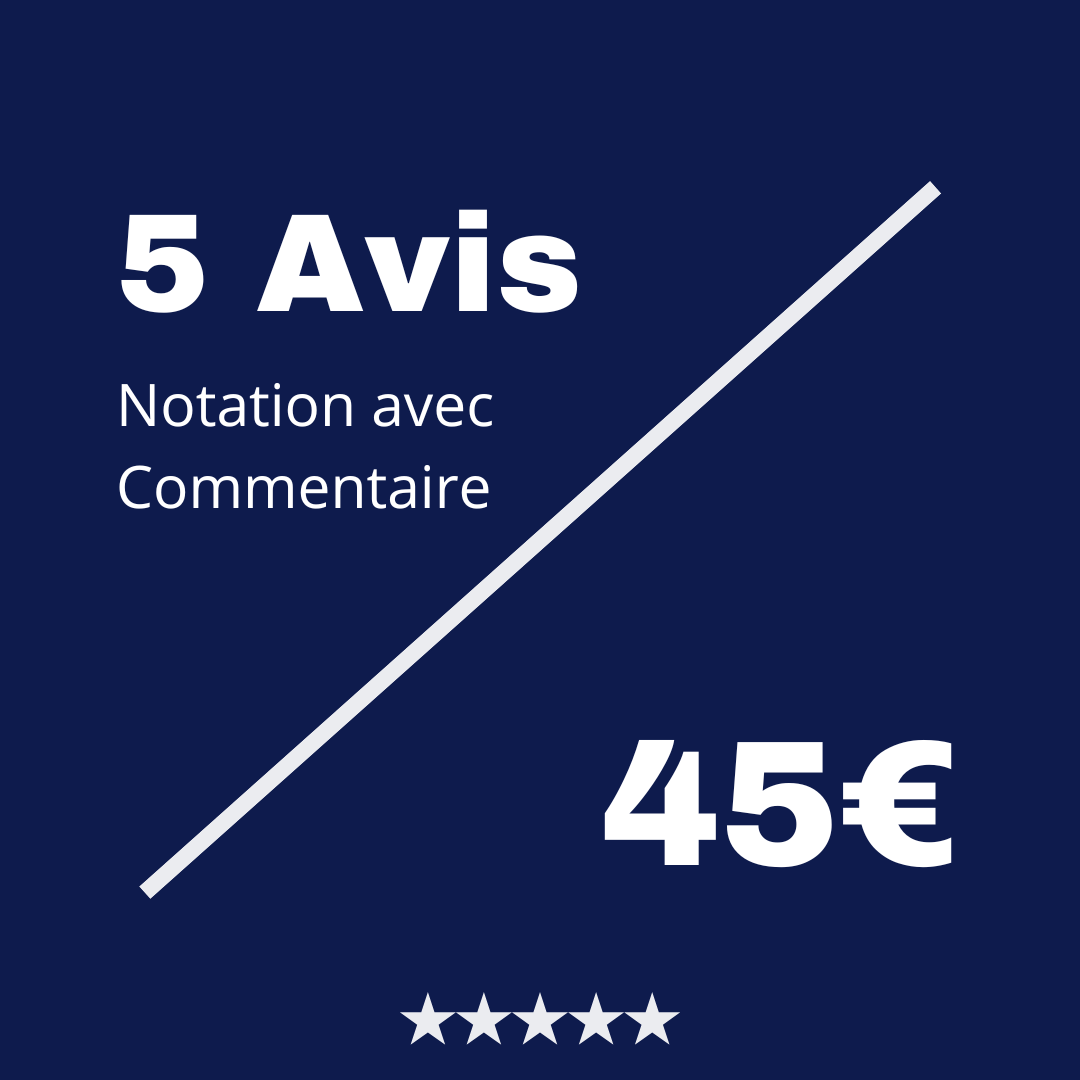 Acheter 5 Reviews Trustpilot avec Commentaire