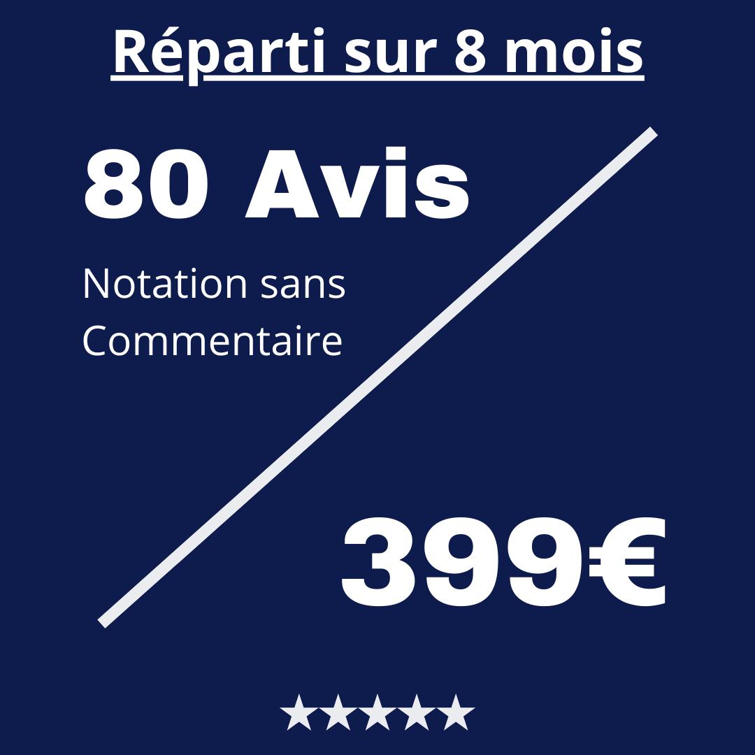 Acheter 80 Avis Trustpilot Notation sans Commentaire