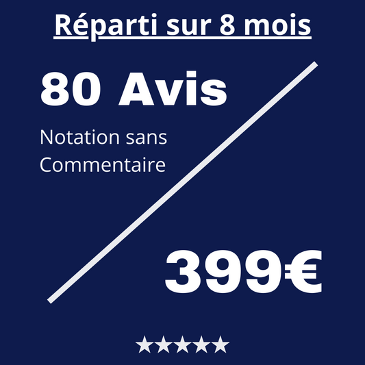 Acheter 80 Avis Trustpilot Notation sans Commentaire