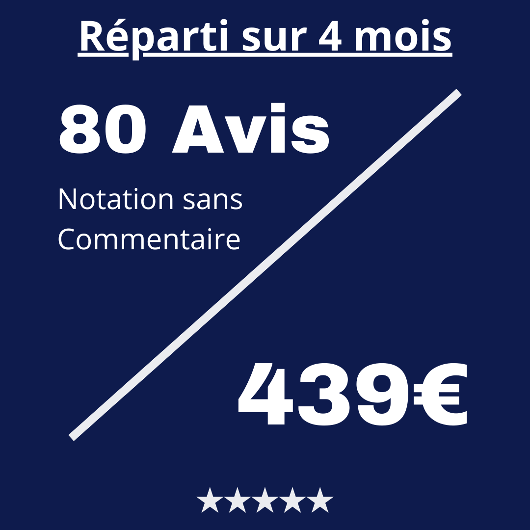 Acheter 80 Avis Trustpilot Notation sans Commentaire