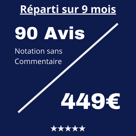 Acheter 90 Avis Trustpilot Notation sans Commentaire